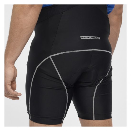 North Latitude Sport Bike Shorts With Suspenders Black - Cyklistické oblečení - 