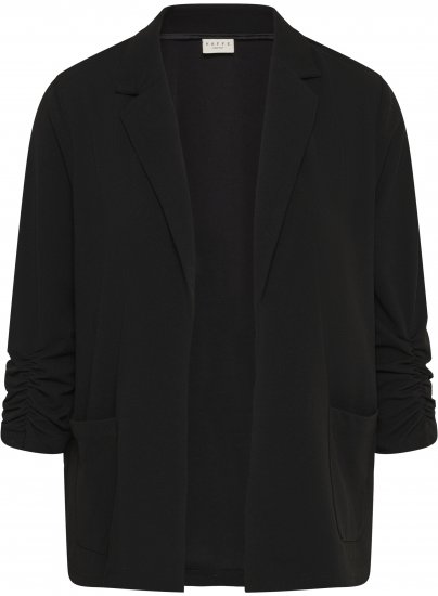 Kaffe Curve Pheolo 3/4 Sleeve Blazer Black Deep - Blejzry - 