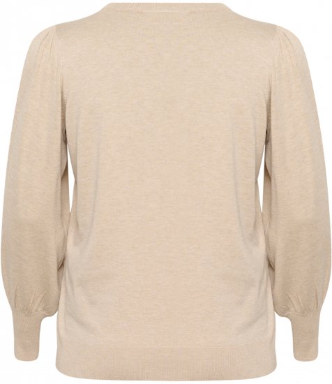 Kaffe Curve Lizzy Svetr s dlouhým rukávem Béžová - Svetry & pletené oděvy - 