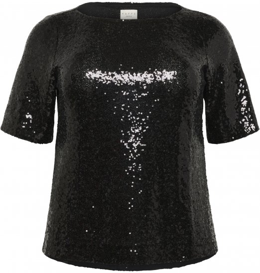 Kaffe Curve Mirana Sequin Blouse Black - Halenky - 