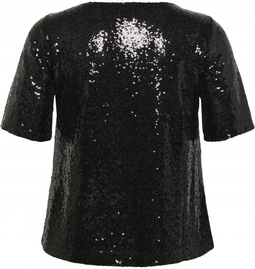 Kaffe Curve Mirana Sequin Blouse Black - Halenky - 