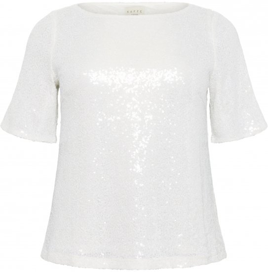 Kaffe Curve Mirana Sequin Blouse Chalk - Halenky - 