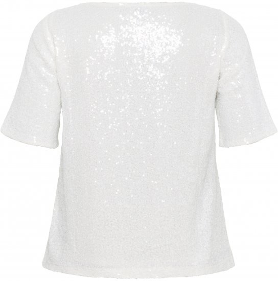 Kaffe Curve Mirana Sequin Blouse Chalk - Halenky - 
