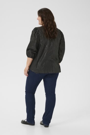 Kaffe Curve Luisa Blouse Black Deep - Halenky - 