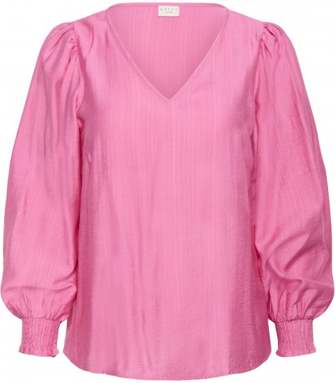 Kaffe Curve Sofia Blouse Pink Power - Halenky - 