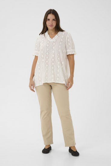 Kaffe Curve Dina Blouse White - Halenky - 
