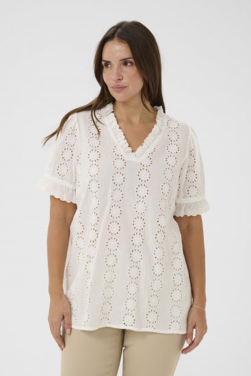 Kaffe Curve Dina Blouse White - Halenky - 