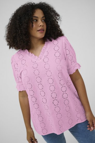Kaffe Curve Dina Blouse Pink Frosting - Halenky - 