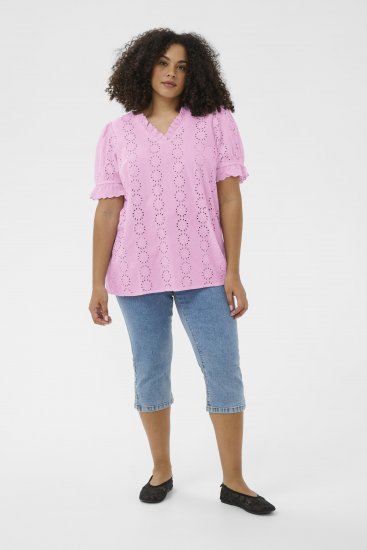 Kaffe Curve Dina Blouse Pink Frosting - Halenky - 