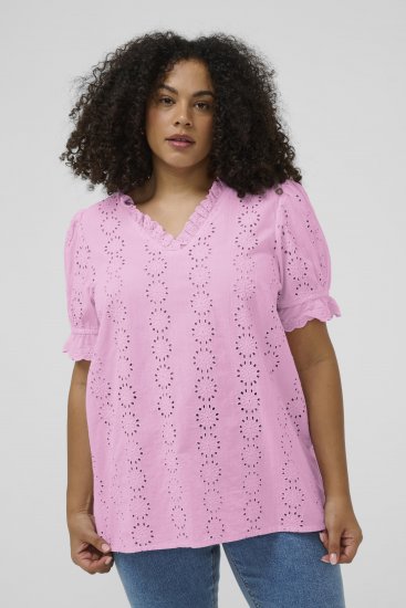 Kaffe Curve Dina Blouse Pink Frosting - Halenky - 