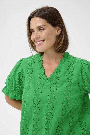 Kaffe Curve Dina Blouse Bright Green - Halenky - 