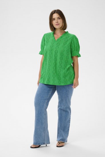 Kaffe Curve Dina Blouse Bright Green - Halenky - 