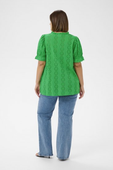 Kaffe Curve Dina Blouse Bright Green - Halenky - 