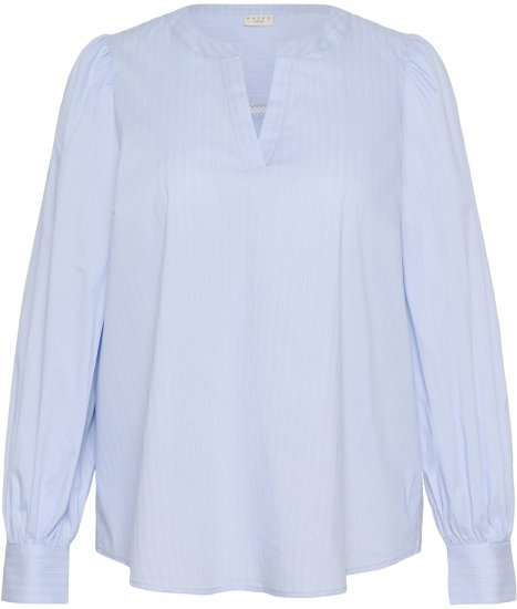 Kaffe Curve Juda Blouse Nantucket Breeze Stripe Blue - DÁMSKÉ OBLEČENÍ 40-66 - 
