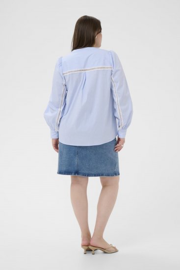 Kaffe Curve Juda Blouse Nantucket Breeze Stripe Blue - DÁMSKÉ OBLEČENÍ 40-66 - 