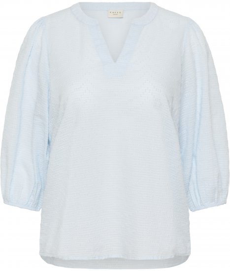 Kaffe Curve Penelopia Blouse Nantucket Breeze Blue - Halenky - 