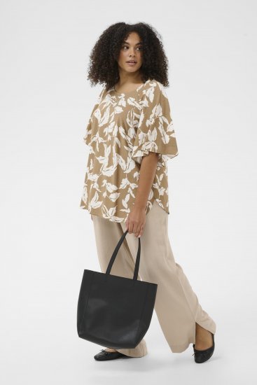 Kaffe Curve Marla Blouse Oak Chalk Leaf - Halenky - 