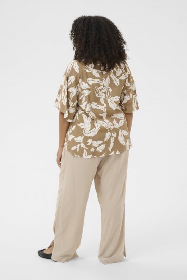 Kaffe Curve Marla Blouse Oak Chalk Leaf - Halenky - 