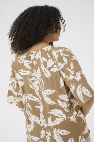 Kaffe Curve Marla Blouse Oak Chalk Leaf - Halenky - 