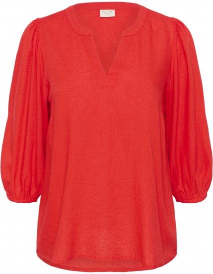 Kaffe Curve Mille Blouse Poppy Red - Halenky - 