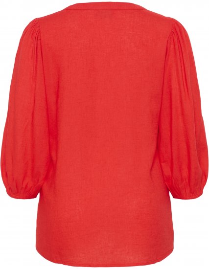 Kaffe Curve Mille Blouse Poppy Red - Halenky - 