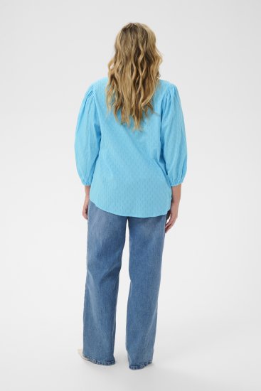 Kaffe Curve Thea Blouse Aquarius Blue - Halenky & tuniky - 