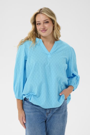 Kaffe Curve Thea Blouse Aquarius Blue - Halenky & tuniky - 