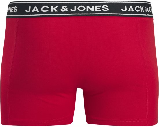 Jack & Jones Hector Solid Trunks 3-Pack Navy/Red/Grey - Boxerky - Boxerky 2XL-12XL