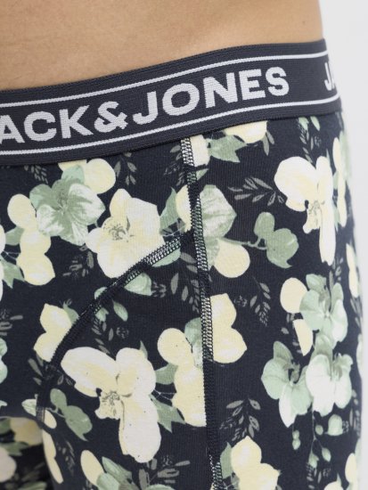 Jack & Jones Acray Flower Boxers 3-Pack Black/Navy - Spodní prádlo - Spodní Prádlo Nadměrné Velikosti 2XL-8XL