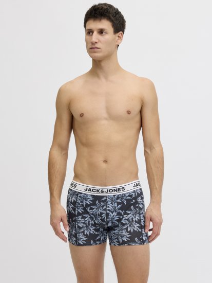 Jack & Jones Acray Flower Boxers 3-Pack Black/Navy - Spodní prádlo - Spodní Prádlo Nadměrné Velikosti 2XL-8XL
