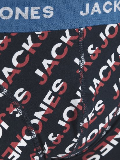 Jack & Jones Logo Trunks 3-Pack Navy Blazer - Spodní prádlo - Spodní Prádlo Nadměrné Velikosti 2XL-8XL