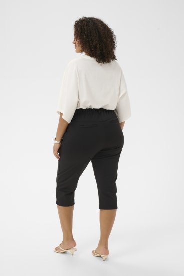 Kaffe Curve Jenna Capri Pants Black - Kalhoty - 