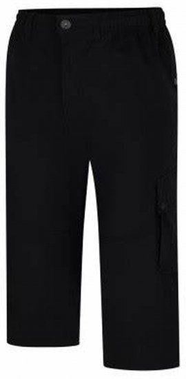 Espionage TR062 Ripstop 3/4 Cargp Trousers Black - Kapsáče - Pánské Kapsáče Nadměrné Velikosti