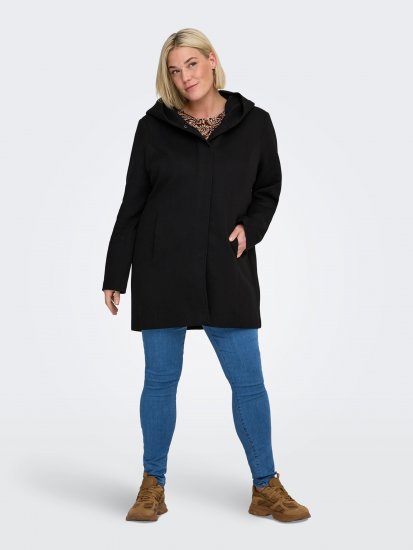 Only Carmakoma Sedona Light Coat Black - Zimní kabáty - 