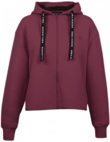Nora Mikken GERTRUD Cropped Hoodie Burgundy - Mikiny & mikiny s kapucí - 