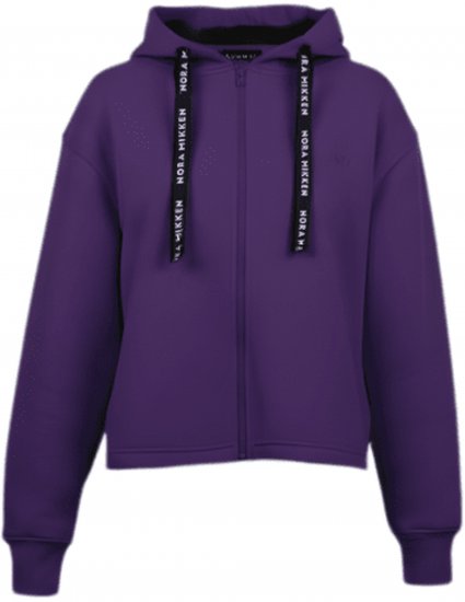 Nora Mikken GERTRUD Cropped Hoodie Purple - DÁMSKÉ OBLEČENÍ XS-XXL - 