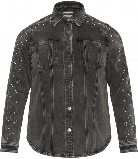 Kaffe Curve Petri Denim Jacket Grey Vintage Wash - Bundy - 