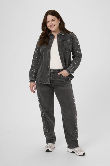 Kaffe Curve Petri Denim Jacket Grey Vintage Wash - Bundy - 