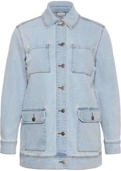 Kaffe Curve Ninna Casual Jacket Light Blue Washed - Bundy - 