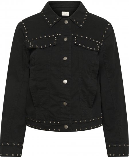 Kaffe Curve Brenn Twill Jacket Washed Black - Džínové bundy - 