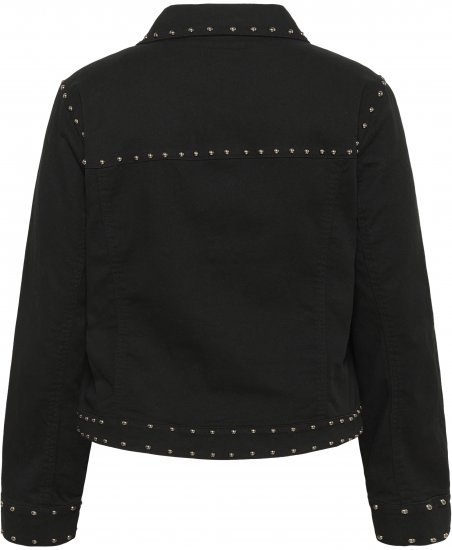 Kaffe Curve Brenn Twill Jacket Washed Black - Džínové bundy - 