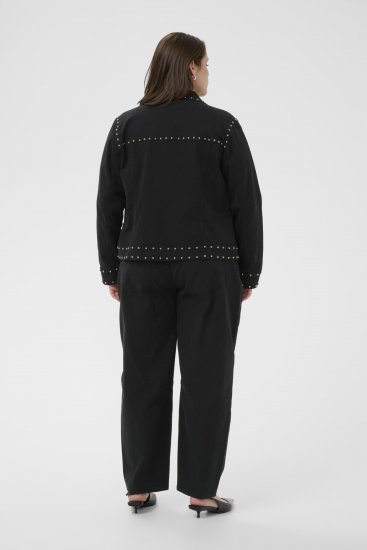Kaffe Curve Brenn Twill Jacket Washed Black - Džínové bundy - 