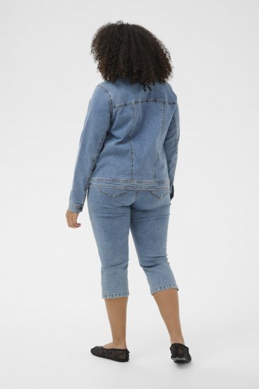 Kaffe Curve Vilana Denim Jacket Washed Blue - Džínové bundy - 