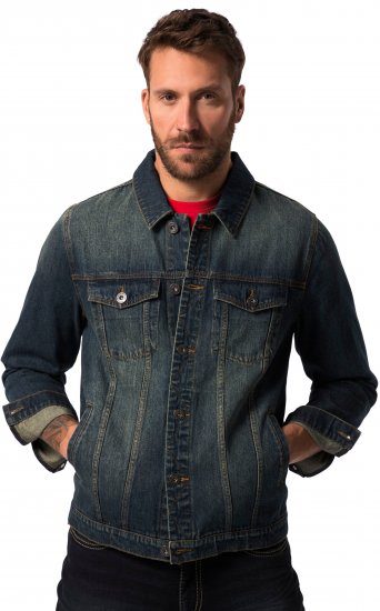 JP1880 Denim Jacket Dark Blue Denim - Bundy - Bundy Nadměrné Velikosti - 2XL-8XL