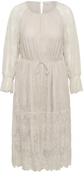 Kaffe Curve Amalie Lace Dress Moonbeam - Midi šaty - 