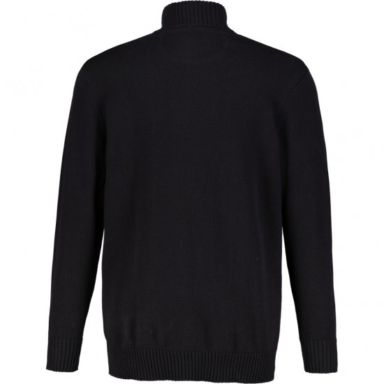 JP1880 Cardigan Knitted with Zipper Black TALL - PÁNSKÉ OBLEČENÍ MT-6XLT - TALL-velikosti