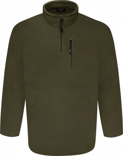 Espionage FL034 Microfleece Half Zip Jacket Light Olive - Bundy - Bundy Nadměrné Velikosti - 2XL-8XL