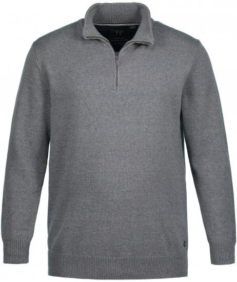 JP1880 Sweater Quarter Zipper Grey - Mikiny & mikiny s kapucí - Mikiny & Mikiny s kapucí 2XL-12XL