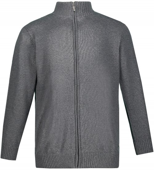 JP1880 Cardigan Knitted with Zipper Grey - Mikiny & mikiny s kapucí - Mikiny & Mikiny s kapucí 2XL-12XL