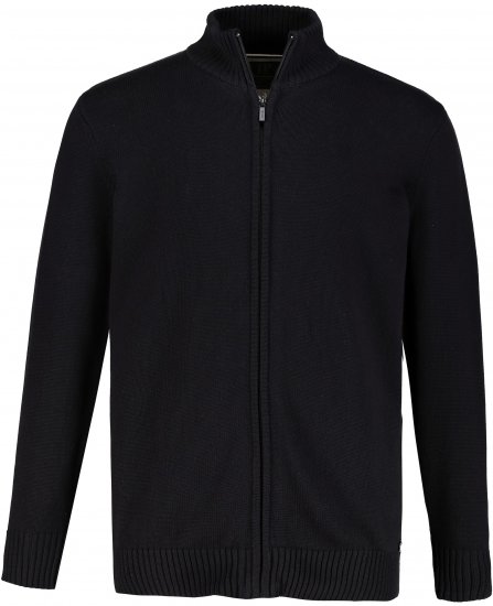 JP1880 Sweater Knitter with Zipper Black - Mikiny & mikiny s kapucí - Mikiny & Mikiny s kapucí 2XL-12XL